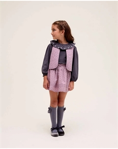 Короткая детская юбка с звездным принтом, розовый Dadati