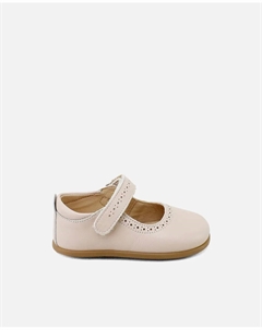 Босоножки Merceditas для девочки-новорожденной из кожи с липучкой, светло-розовый Eli 1957