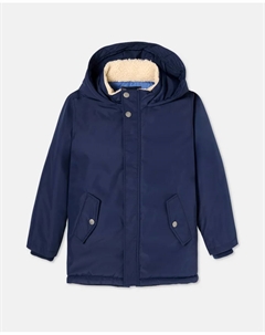 Детская длинная корейская парка однотонная, темно-синий Kids el corte inglés