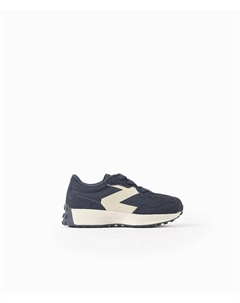 Детские спортивные кроссовки для мальчиков с эластичными шнурками и стелькой из латексной пены, темно-синий Zippy