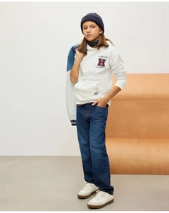 Детская толстовка с капюшоном с логотипом Гарварда, белый Kids el corte inglés