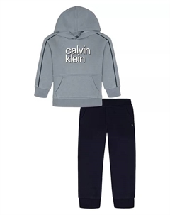 Мальчики 2T-7 комплект из 2 предметов худи и брюки, мультиколор Calvin klein