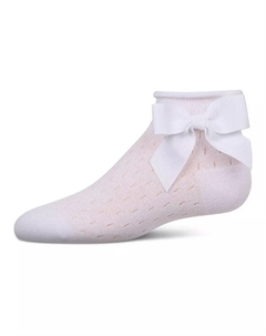 Детские ажурные носки-гольфы из мягкого эластичного хлопка, белый Memoi