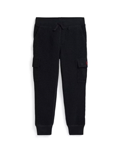 Брюки-джоггеры карго для мальчиков 2-7 лет из вафельной хлопковой ткани, черный Polo ralph lauren