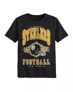 Детская футболка Pittsburgh Steelers Kick Off черная Outerstuff