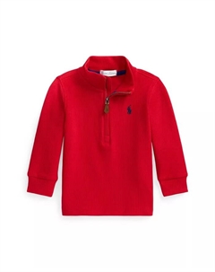 Детский свитер с застежкой на четверть, красный Polo ralph lauren