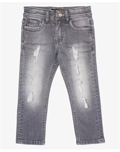 Джинсы для мальчиков с эффектом поношенности 2T-4T, серый Raw x