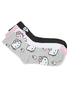 Носки Hello Kitty Kids' Mid Crew Socks - 3 Pack, мультиколор High point design