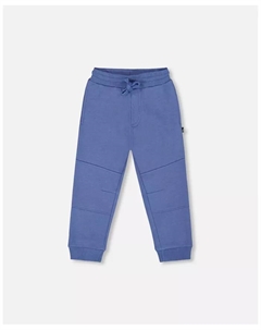 Детские флисовые спортивные штаны с анатомическими коленями Blue, синий Deux par deux