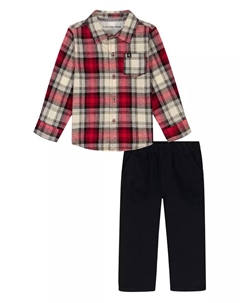 Мальчики 2T-7 комплект из 2 предметов: рубашка и брюки, мультиколор Calvin klein