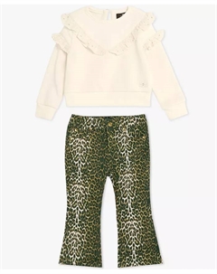 Детский комплект для девочек из топа и штанов, мультиколор 7 for all mankind