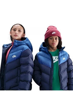 Большая детская куртка All Day Play Therma-FIT свободного покроя с утеплителем, синий Nike