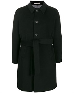 Однобортное пальто с поясом 0909