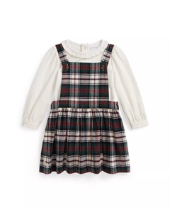 Детский комплект для девочек: боди Interlock и платье Brushed Oxford из 2 предметов, мультиколор Polo ralph lauren