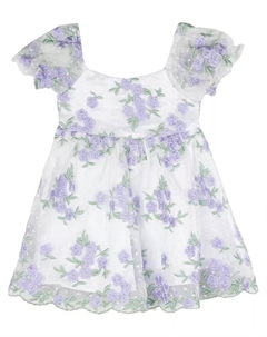 Платье для девочки с цветочной вышивкой из сетки Baby Girls Floral Embroidered Mesh Social Dress Rare editions