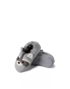 Детские тапочки Emery Critter с закрытой пяткой в виде животных, серый Dearfoams
