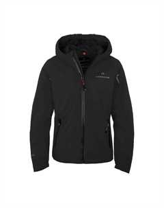 Легкая утепленная куртка-дождевик, водонепроницаемость 12000 мм водяного столба, черная Bergson