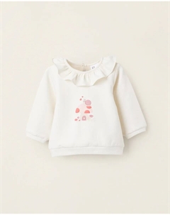 Детская толстовка с длинными рукавами белого цвета Zippy