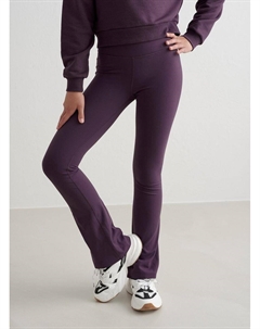 Леггинсы для йоги для девочек с клешем, влагоотводящие, темно-фиолетовые Aim'n