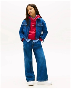 Джинсы для девочек свободного кроя, синий Tommy hilfiger