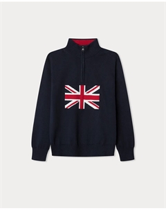 Детский свитер с флагом, темно-синий Hackett