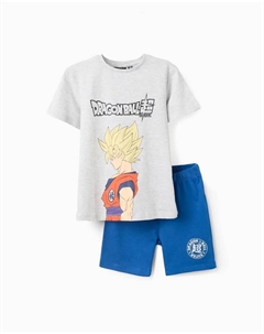 Детская пижама с принтом Dragon Ball, синий/серый Zippy