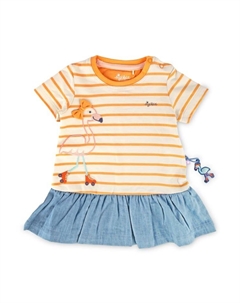 Платье, цвет creme/orange/blau Sigikid