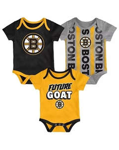 Боди для новорожденных Boston Bruins Loyal Buddies, комплект из 3 штук Outerstuff