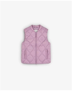Стеганый жилет для девочки с вышитым логотипом, фиолетовый Scalpers
