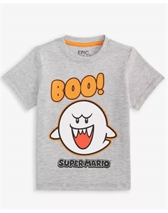 Футболка для мальчиков Toddler Boys с принтом Super Mario Boo, серый Epic threads