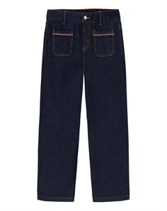 Джинсы с широкими штанинами для девочек 7-16 лет, синий Tommy hilfiger