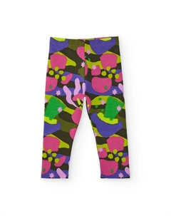 Многоцветные леггинсы для девочки с абстрактным принтом в ярких тонах Tuc tuc