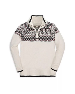 Детский лонгслив с полузастежкой и регланными рукавами для катания на лыжах, белый Hope & henry