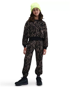 Детские принтованные свободные флисовые штаны для девочек 7-16 лет, мультиколор Nike