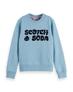 Толстовка Regular Fit Garment Dyed Front Artwork, синий Scotch&soda
