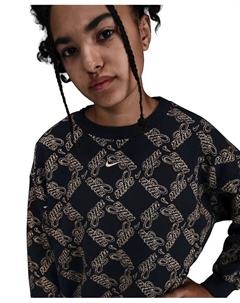 Большие размеры флисовая оверсайз толстовка, черный Nike