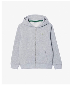 Флисовая толстовка с капюшоном и молнией Core для мальчика, серый Lacoste