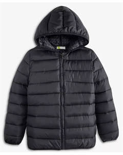 Мальчиковая куртка-пуховик в клетку 5-20, черный Epic threads