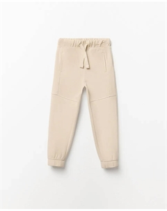 Брюки из велюра-пике, светло-бежевый Сфера