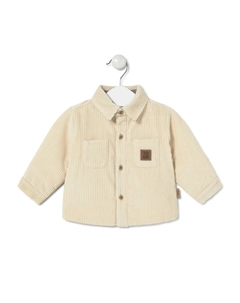 Детская рубашка из хлопка вельветовая, свободного кроя, светло-бежевый Tous