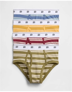 Набор из 4 детских трусов с полосатым рисунком, мультиколор Gap