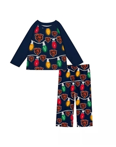 Детский пижамный комплект из двух частей с длинными рукавами и принтом «Chicago Bears» Outerstuff