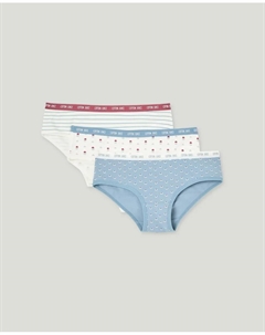 Набор из 3 трусов с разными узорами на бедрах, мультиколор Cotton juice