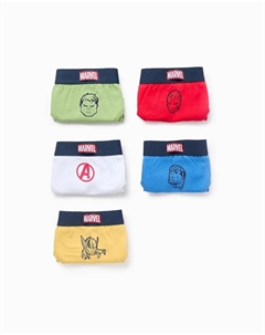 Набор из 5 детских боксеров с мотивом Мстителей, эластичная талия, мультиколор Zippy