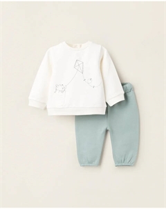 Детский спортивный костюм на вешалке с мотивом Винни-Пух, белый/зеленый Zippy