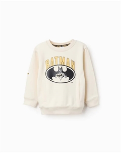 Детский флисовый свитер с принтом Бэтмена, бежевый Zippy