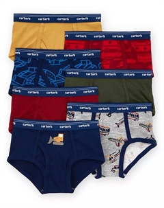 Маленькие и большие мальчики 7 пар боксеров в строительной тематике Carter`s