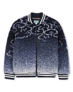 Флисовая куртка с градиентом и застежкой-молнией, темно-синий Kenzo kids