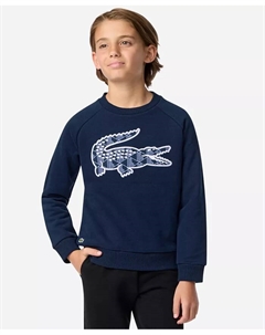 Мальчики 8-20 логотип с вышивкой свитшот, синий Lacoste