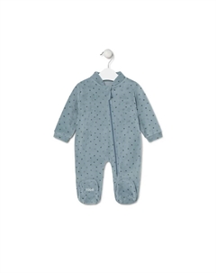 Детская пижама на молнии с медвежатами, звездочками и сердечками, синий Tous